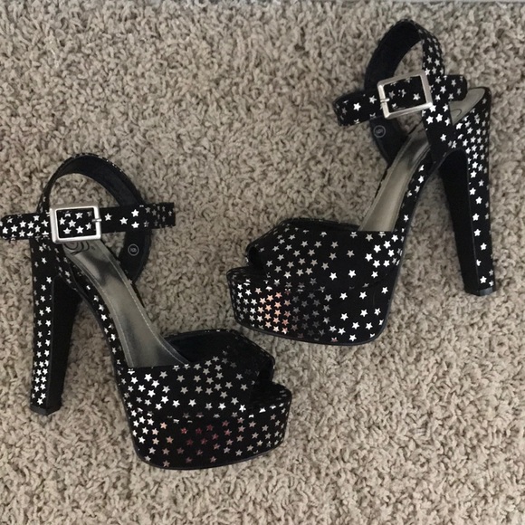 Dollhouse Shoes - Starry Platform Heels ✨